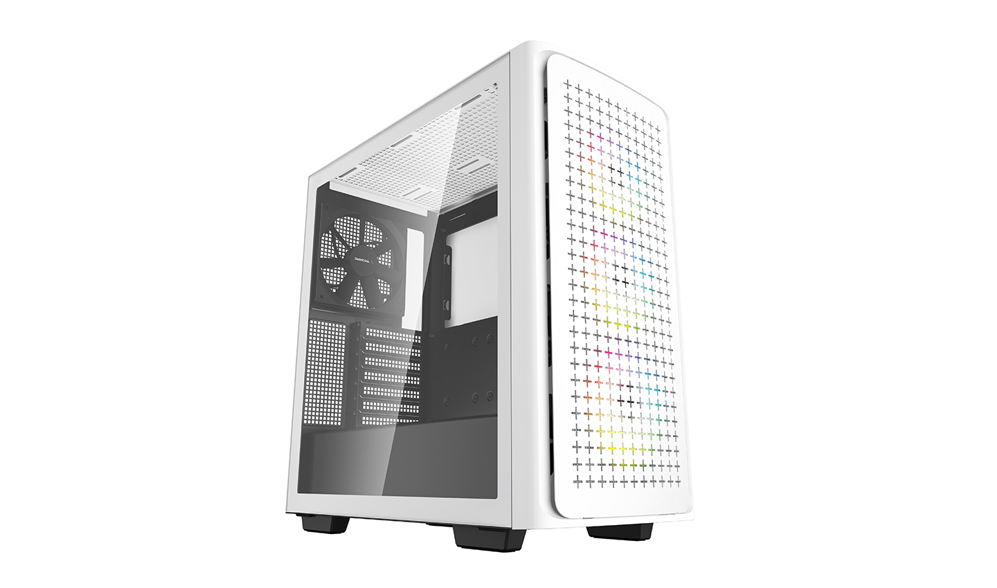 Корпус Deepcool CK560 WH, EATX, Midi-Tower, 2xUSB 3.0, USB Type-C, RGB подсветка, белый, без БП (R-CK560-WHAAE4-G-1)