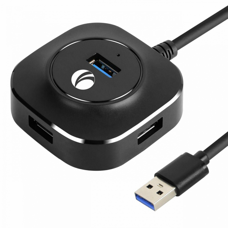 

Концентратор VCOM DH307-1M, 4xUSB 3.0, черный + micro USB разъем для доп. питания (DH307-1M), DH307-1M