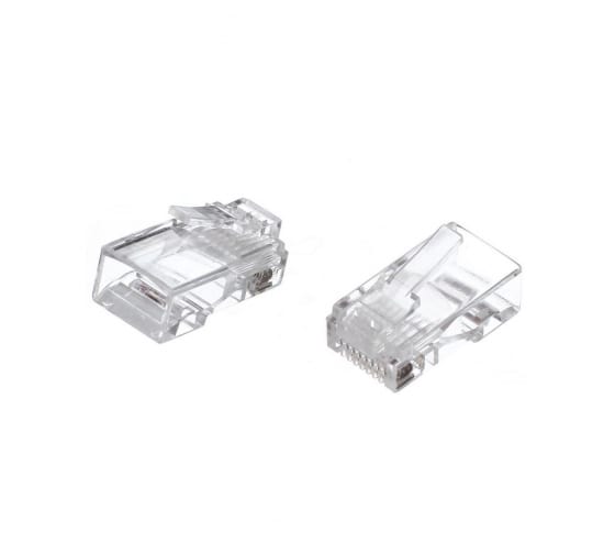 Коннектор RJ-45 8P8C категория 6, 100шт., VCOM NM006-1/100 (NM006_RJ45_8P8C_CAT6_UTP_100PCS) NM006-1/100 - фото 1