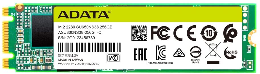 

Твердотельный накопитель (SSD) ADATA 256Gb SU650, 2280, M.2 (ASU650NS38-256GT-C)