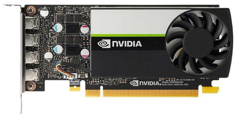 

Видеокарта DELL NVIDIA Quadro T1000 490-BGXY, 4Gb DDR6, 128bit, PCI-E, 4miniDP, Bulk (490-BGXY), 490-BGXY