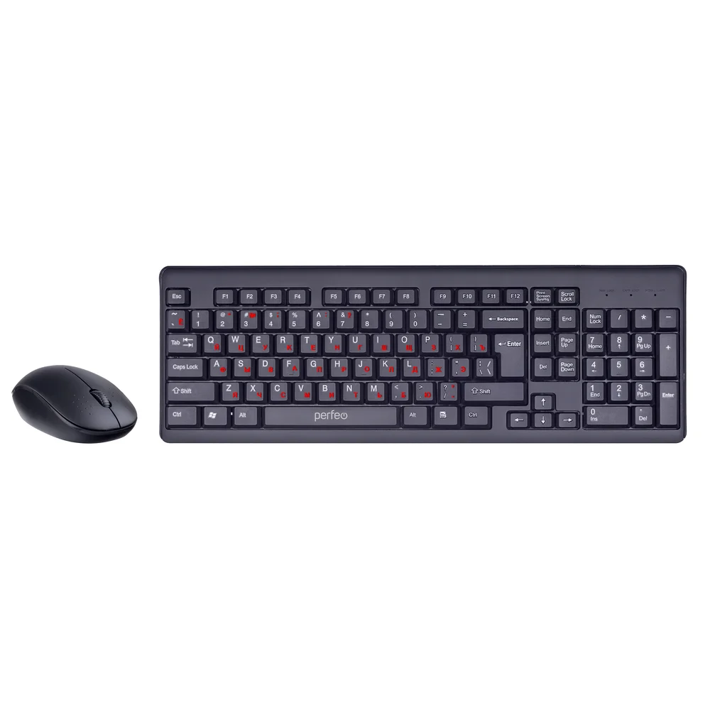

Клавиатура + мышь Perfeo TEAM, беспроводной, USB, черный (PF_A4785), TEAM