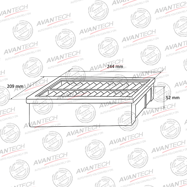 

Воздушный фильтр Avantech, панельный для TOYOTA (AF0108)