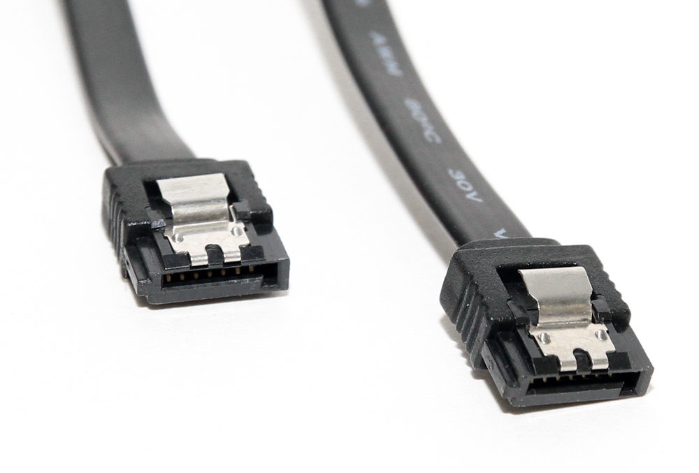 

Шлейф (с защелкой) SATA-SATA 3.0, прямой, 40см, черный