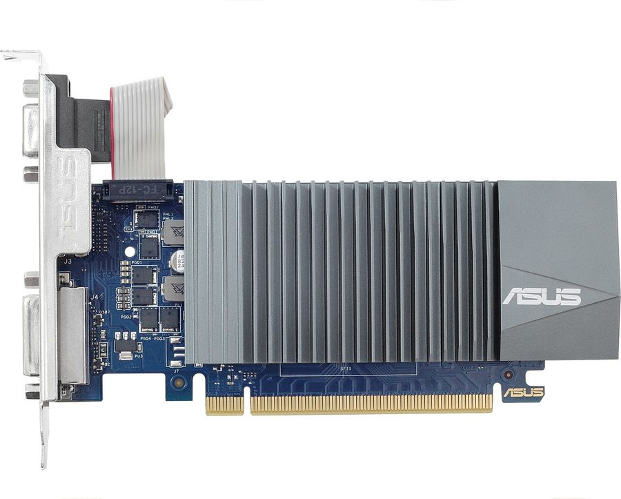 Видеокарта ASUS NVIDIA GeForce GT 730 GT730-SL-2GD5-BRK-E, 2Gb DDR5, 64bit, PCI-E, VGA, DVI, HDMI, Retail (GT730-SL-2GD5-BRK-E)