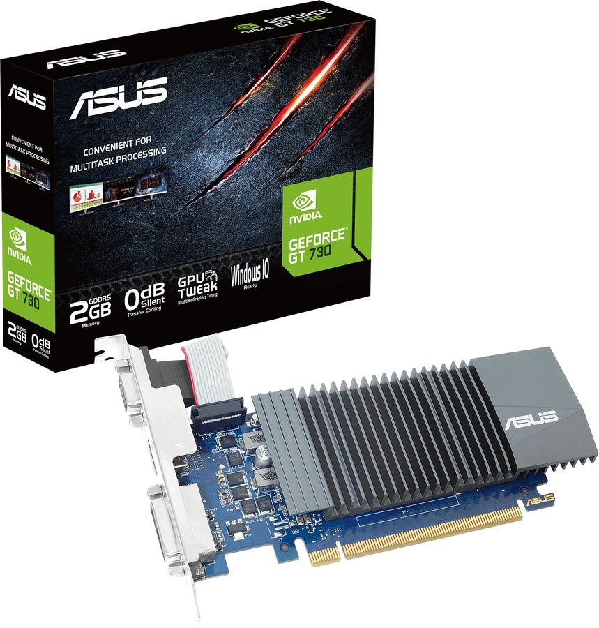 ASUS NVIDIA GeForce GT 730 GT730 SL 2GD5 BRK E 2Gb DDR5 1008792 e2e4