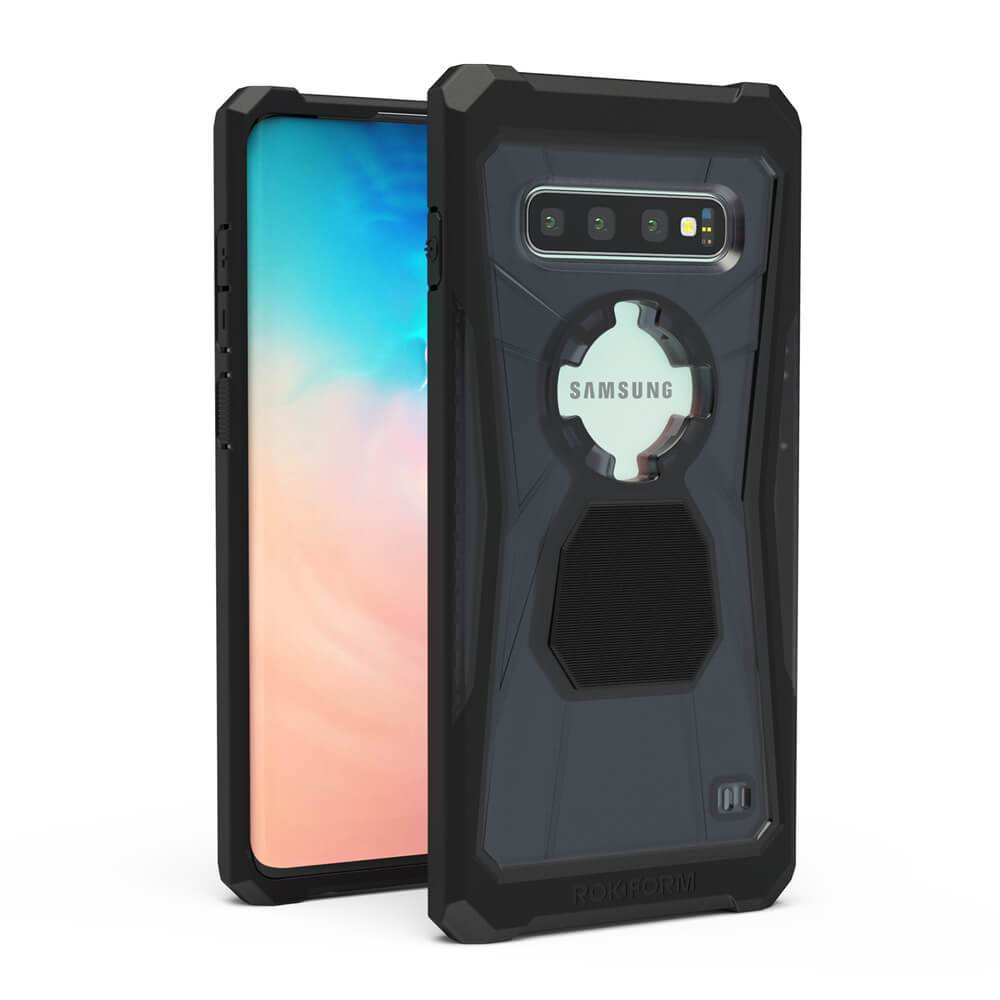 Чехол-накладка Rokform Rugged S для смартфона Samsung Galaxy S10 Plus, поликарбонат/полиуретан, черный (305601P)