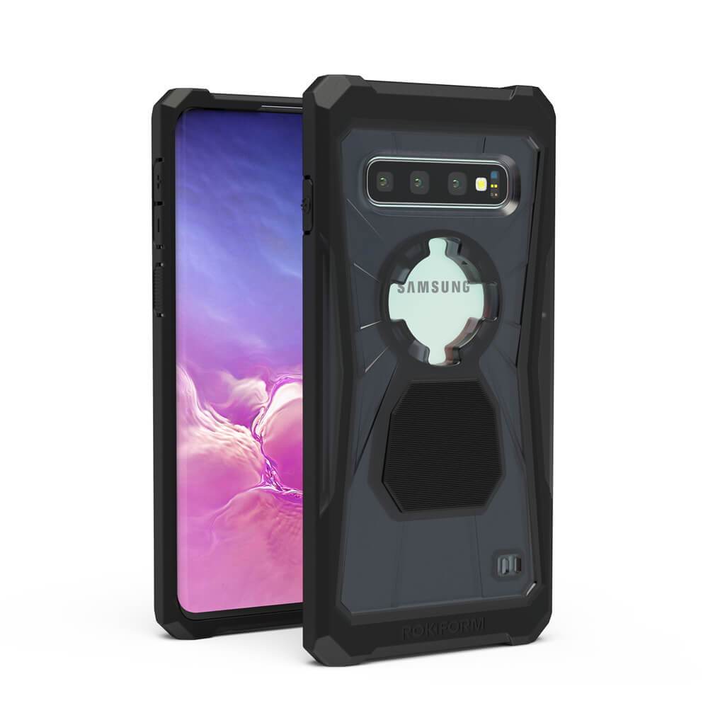 Чехол-накладка Rokform Rugged S для смартфона Samsung Galaxy S10, поликарбонат/полиуретан, черный (305501P)