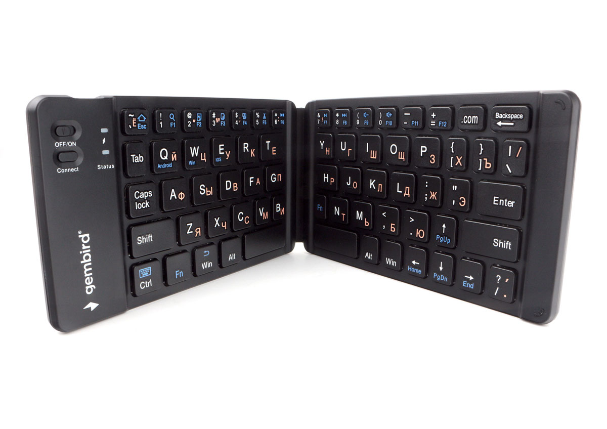 

Клавиатура беспроводная Gembird KBW-6, ножничная, Bluetooth, черный, KBW-6
