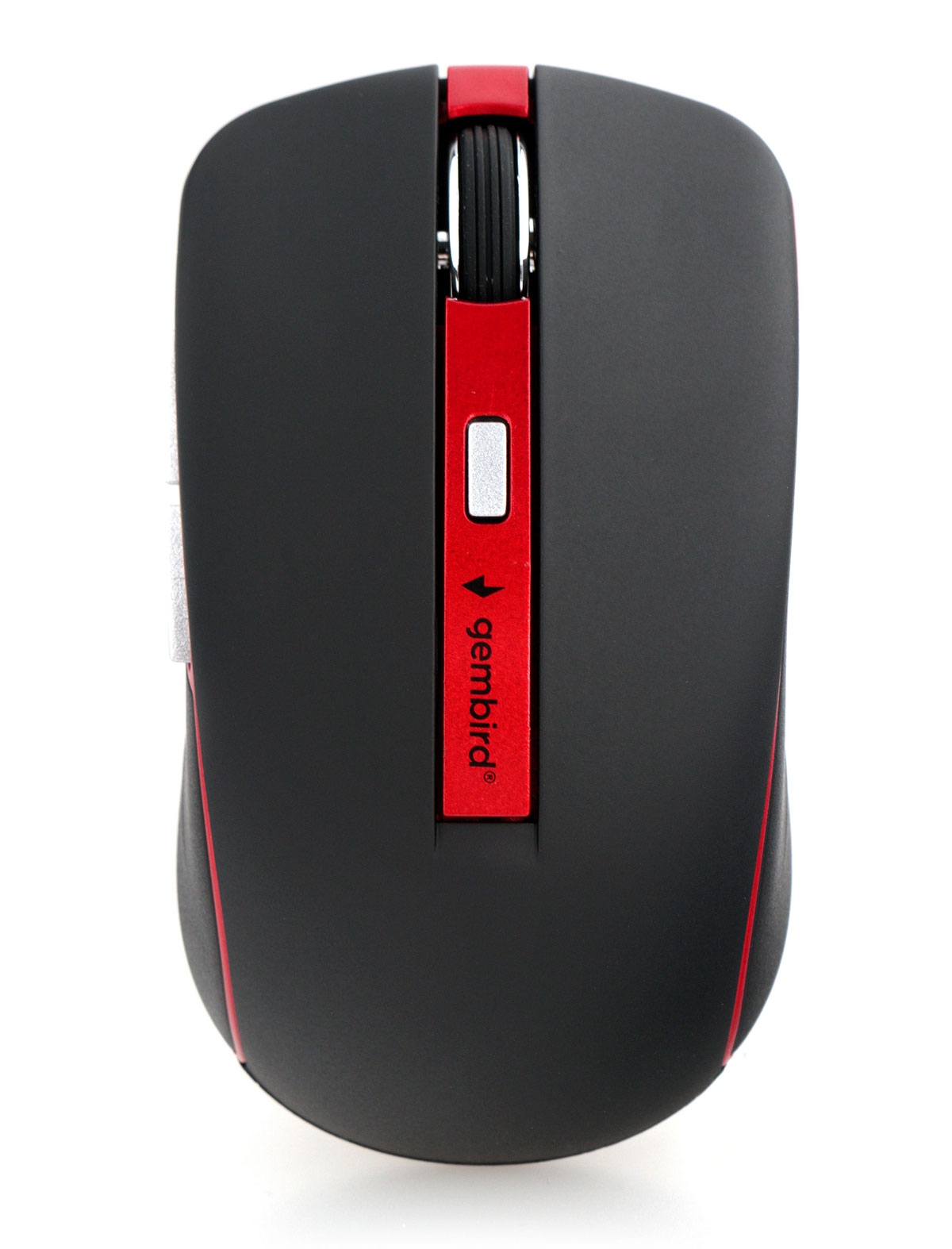 Мышь беспроводная Gembird MUSW-450, 1600dpi, оптическая светодиодная, USB, черный/красный (MUSW-450)