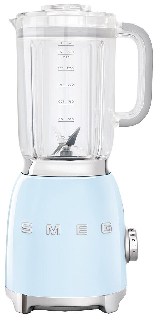 

Блендер стационарный Smeg BLF01PBEU 800Вт, 1.5л, голубой (BLF01PBEU), BLF01PBEU