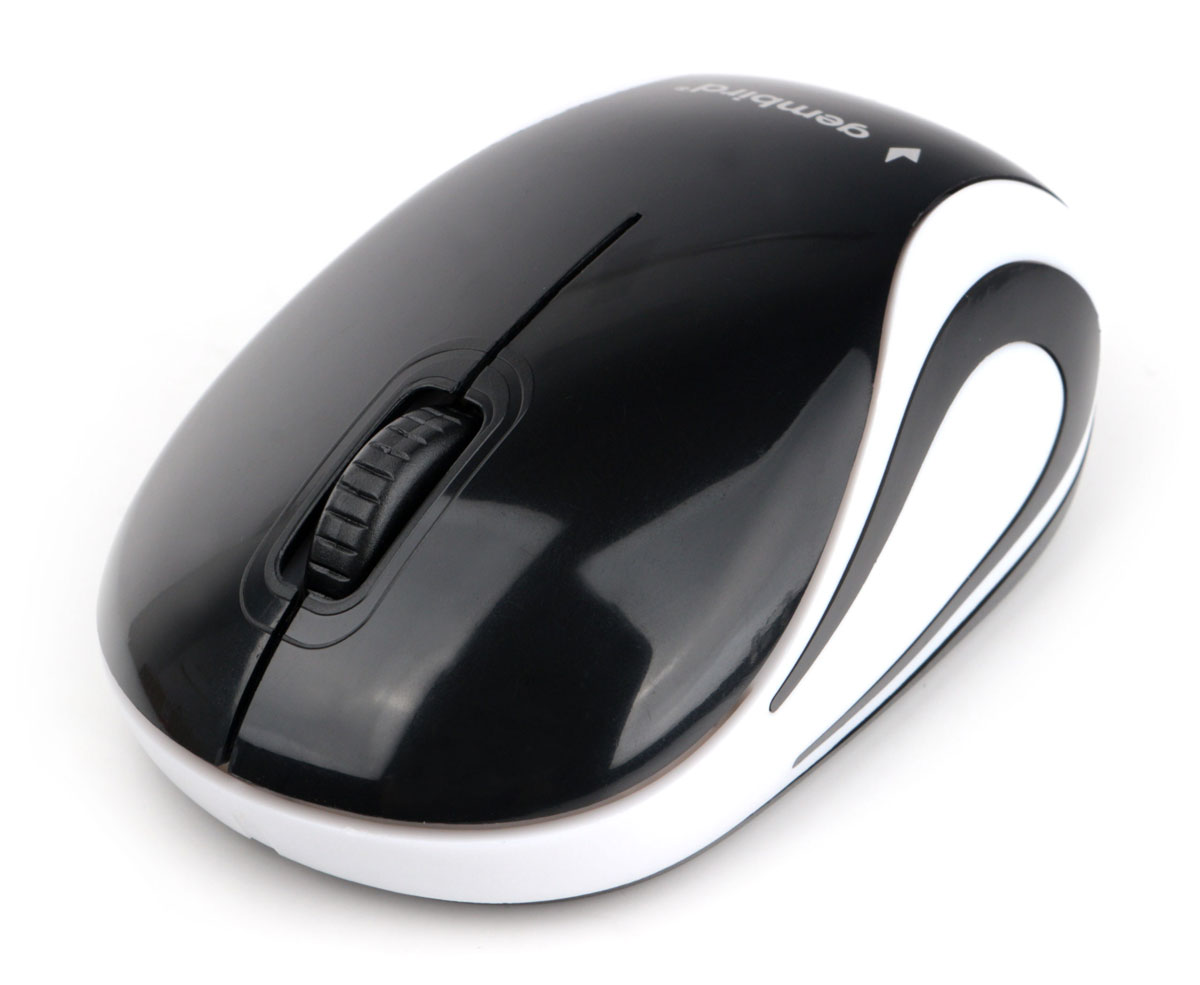 Мышь беспроводная Gembird MUSW-610, 1200dpi, оптическая светодиодная, USB, черный/белый (MUSW-610)