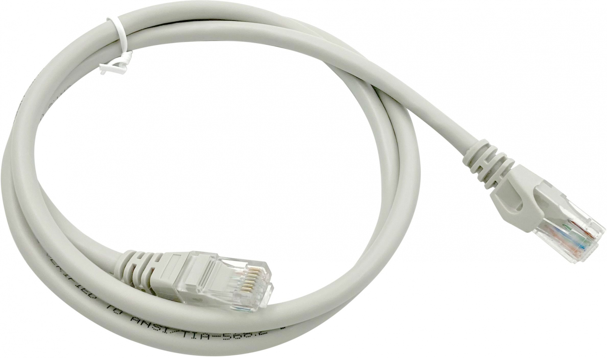 Патч-корд UTP кат.6, 1м, RJ45-RJ45, серый, Buro (1543678/1543678)