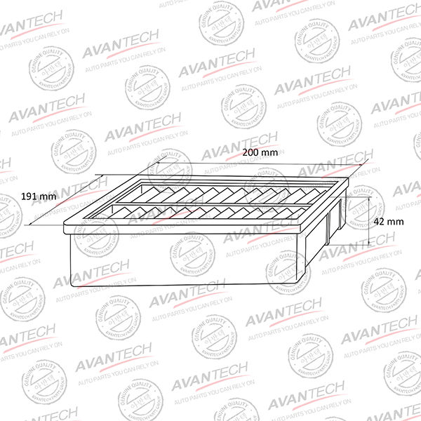 

Воздушный фильтр Avantech, панельный для Honda (AF0330W)