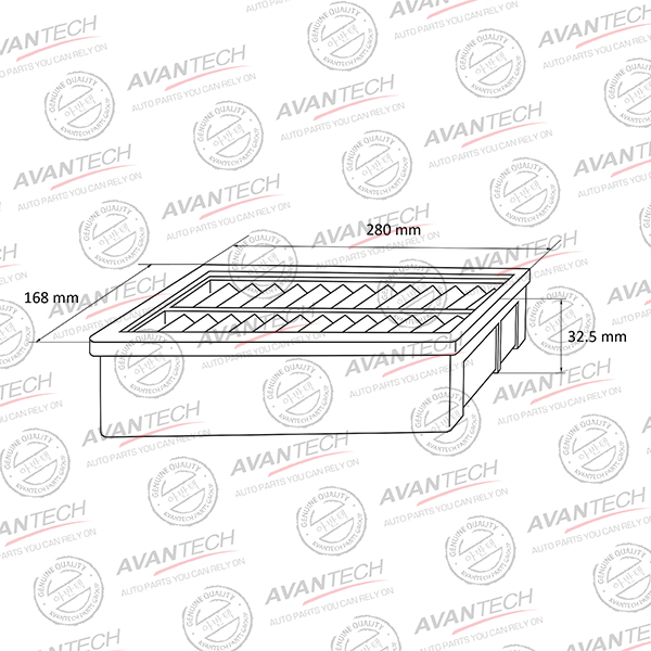 

Воздушный фильтр Avantech, панельный для Nissan (AF0229W)