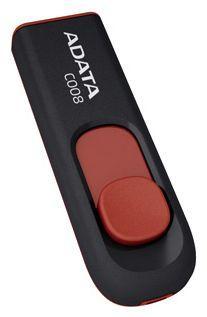 Флешка 32Gb USB 2.0 ADATA C008, черный/красный (AC008-32G-RKD)