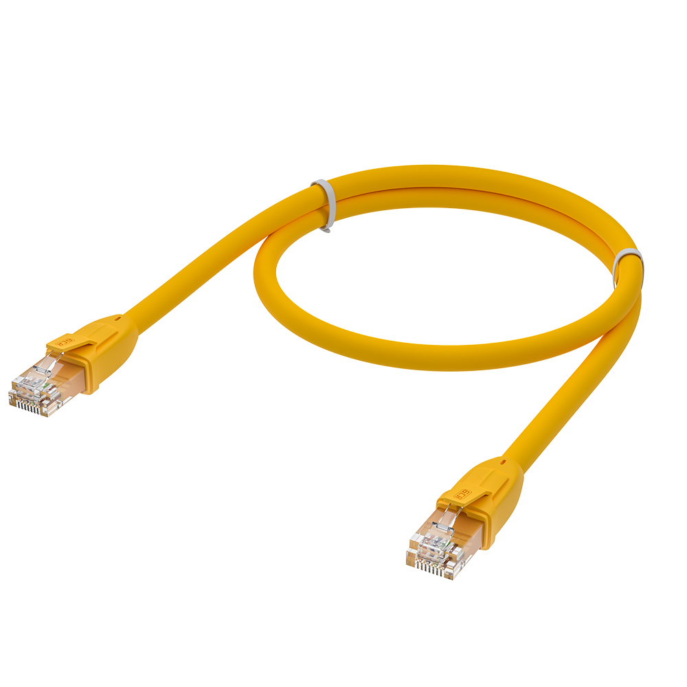 Патч-корд UTP кат.6, 0.75м, RJ45-RJ45, желтый, GCR ( GCR-52368) - фото 1