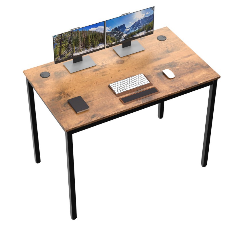 

Компьютерный стол Eureka Ergonomic ERK-CD-039, металл, черный/коричневый (ERK-CD-039VP-V1), ERK-CD-039