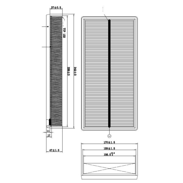 

Воздушный фильтр Double Force, панельный для Mitsubishi (DFA35124)