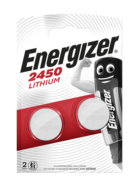 

Батарея Energizer CR2450, 3V, 2шт. (7638900381795)