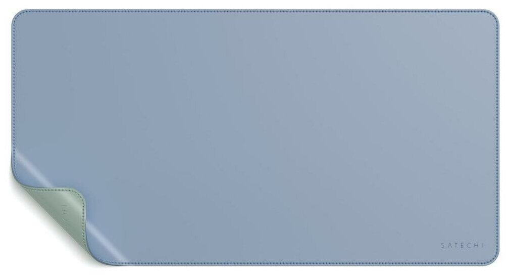 

Коврик для мыши Satechi Dual Side ECO-Leather Deskmate, 248x182x5мм, синий/зеленый (ST-LDMBL), Dual Side ECO-Leather Deskmate