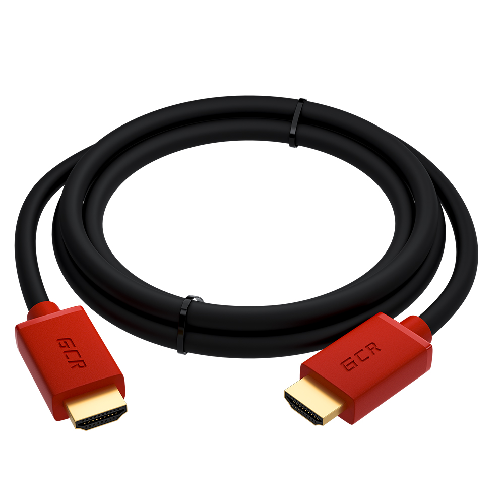 

Кабель HDMI(19M)-HDMI(19M) v2.0 4K, экранированный, 3 м, черный/красный GCR (GCR-HM451-3.0m)