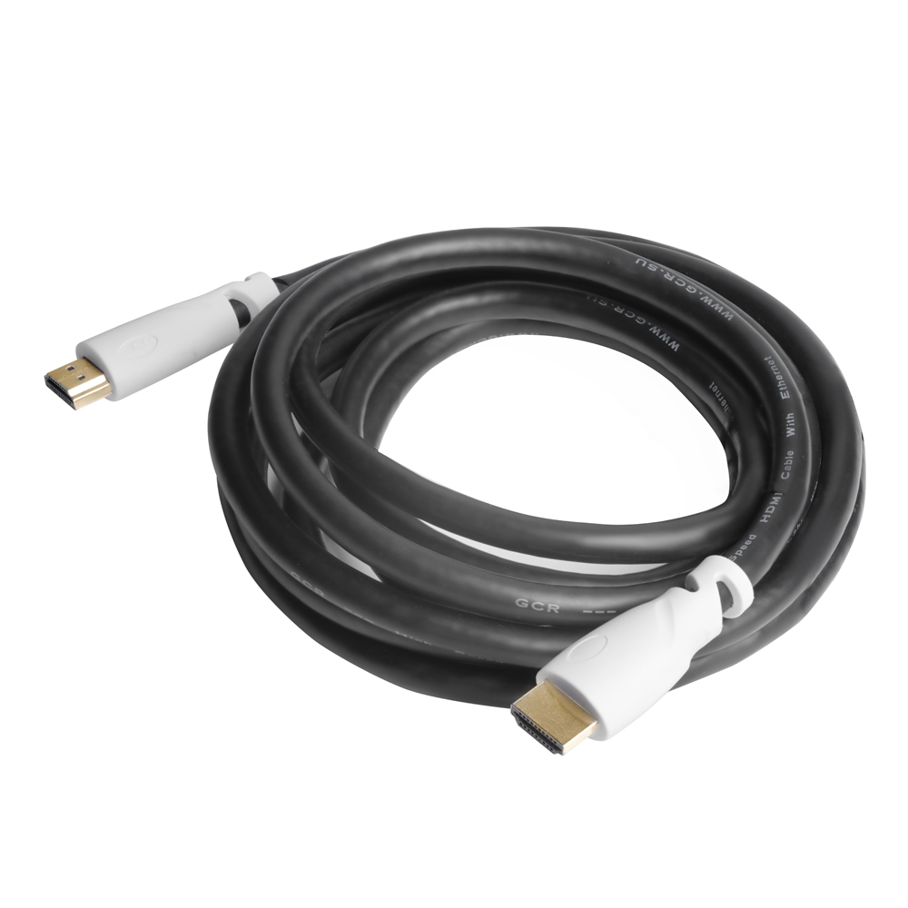 

Кабель HDMI(19M)-HDMI(19M) v2.0 4K, экранированный, 3 м, черный/белый GCR Premium (GCR-51191)