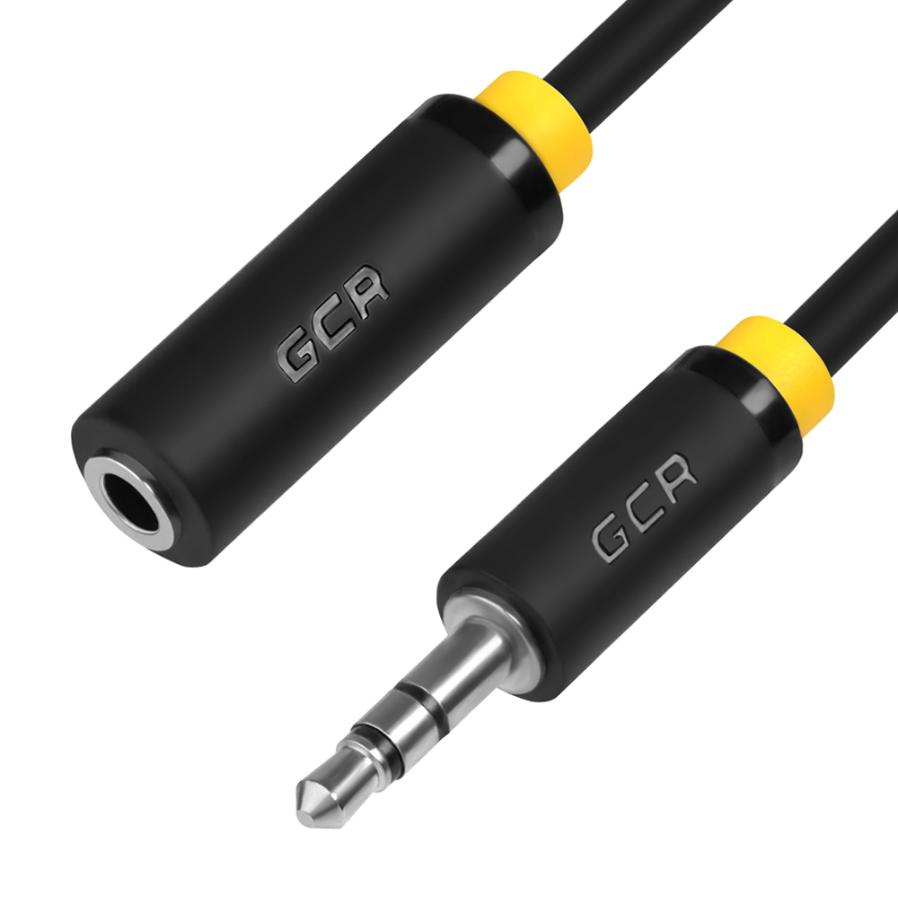 

Кабель-удлинитель Jack 3.5mm(M)-Jack 3.5mm(F), экранированный, 1.5м, черный/желтый GCR Premium GCR-STM11 ( GCR-STM1114-1.5m), GCR-STM11