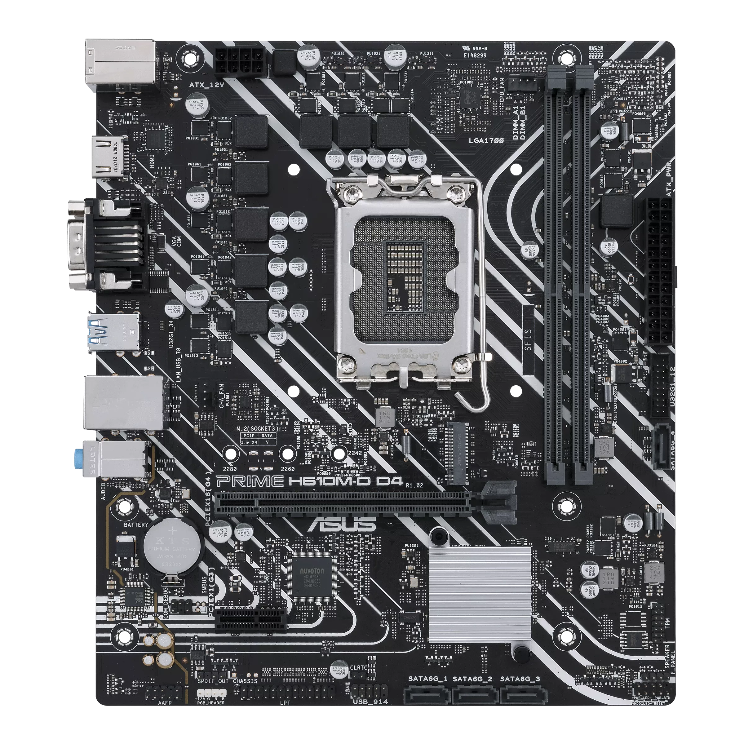 

Материнская плата ASUS PRIME H610M-D D4, Socket1700, Intel H610, 2xDDR4, PCI-Ex16, 4SATA3, 7.1-ch, GLAN, 4 USB 3.2, VGA, HDMI, mATX, Retail, PRIME H610M-D D4
