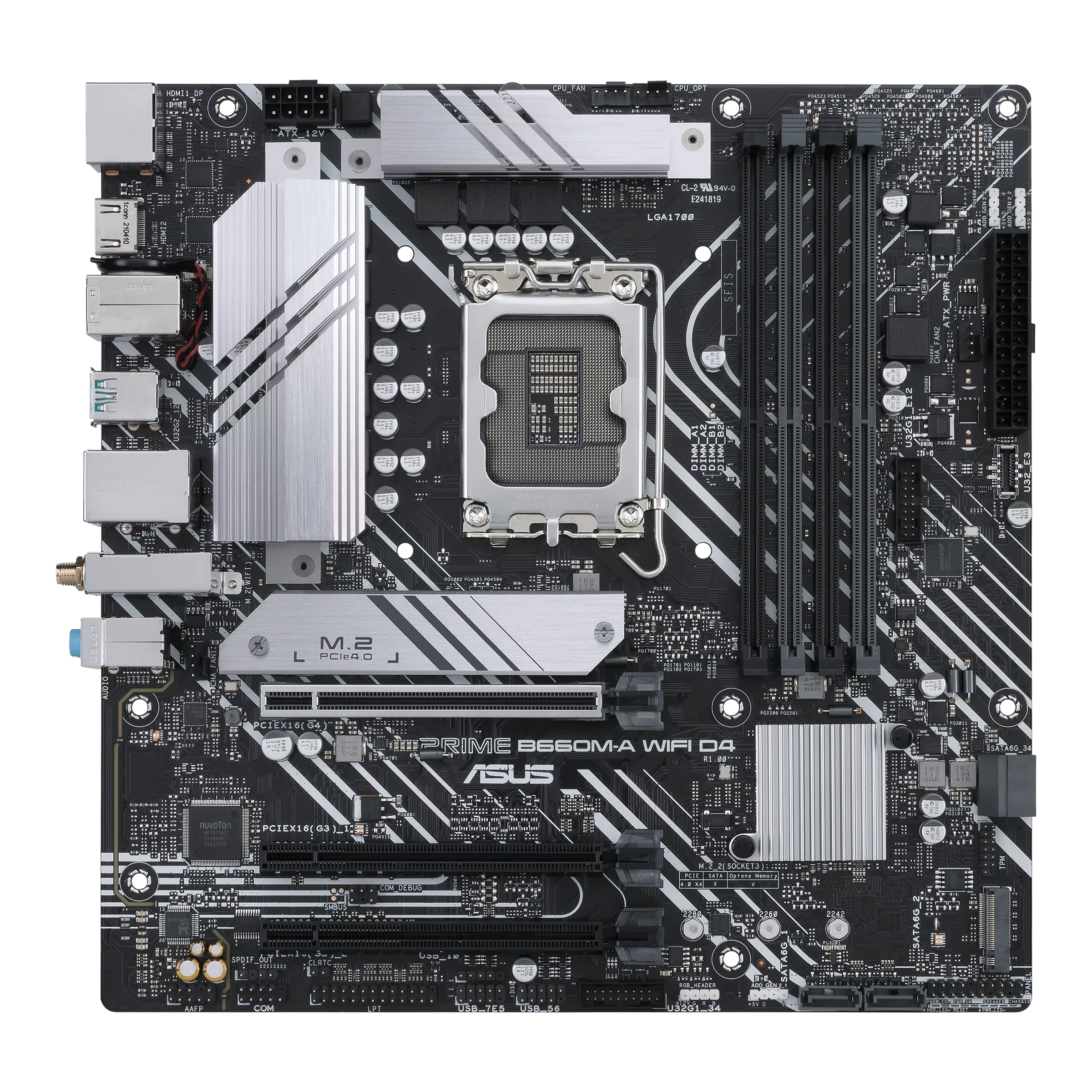 

Материнская плата ASUS PRIME B660M-A WIFI D4, Socket1700, Intel B660, 4xDDR4, 3PCI-Ex16, 4SATA3, 7.1-ch, GLAN, 6 USB 3.2, 1 USB Type-C, HDMI, DP, mATX, Retail, PRIME B660M-A WIFI D4