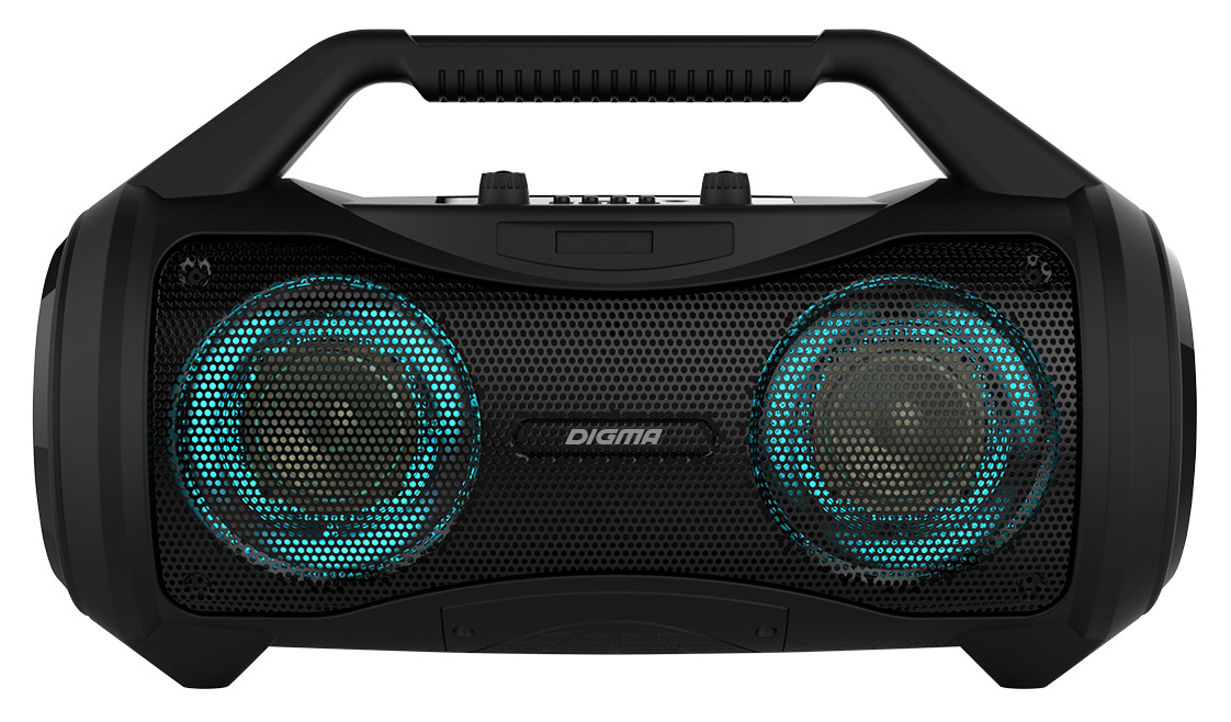 

Акустика портативная Digma MS-10 , 80Вт, FM, AUX, USB, microSD, Bluetooth, подсветка, черный (BS1080B), MS-10
