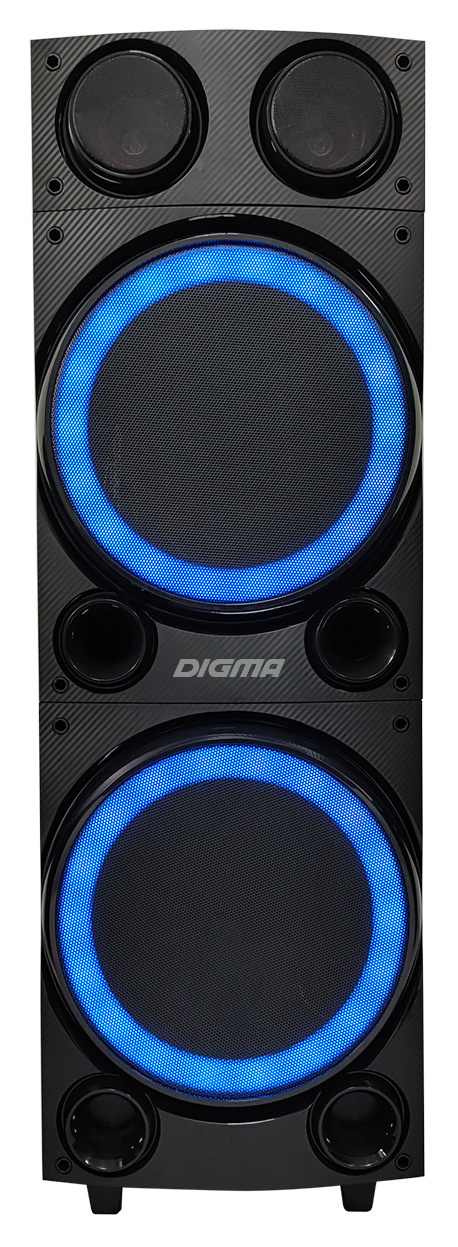 

Портативная акустика Digma MS-14, 600 Вт, FM, AUX, USB, microSD, Bluetooth, подсветка, черный (BS14600B), MS-14