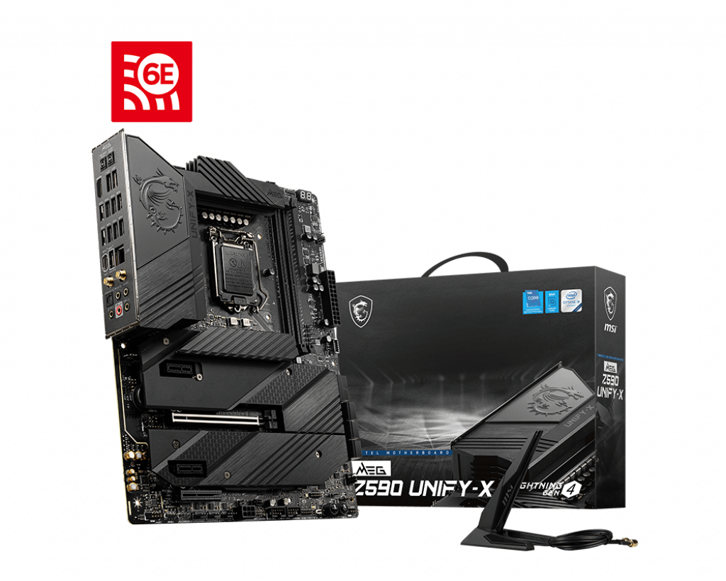 

Материнская плата MSI MEG Z590 UNIFY-X, Socket1200, Intel Z590, 2xDDR4, PCI-Ex16, 6SATA3, 7.1-ch, 2.5GLAN, 11 USB 3.2, 2 USB Type-C, HDMI, ATX, Retail, MEG Z590 UNIFY-X
