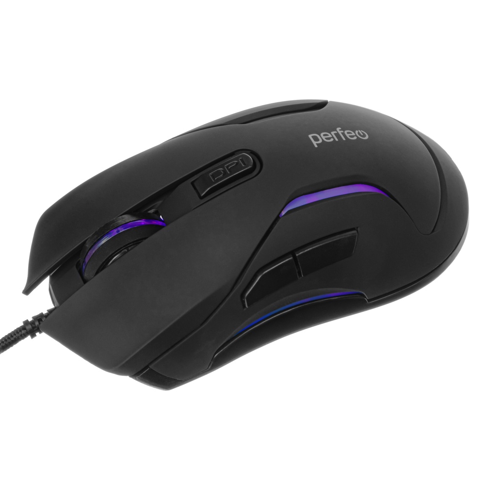

Мышь проводная Perfeo STATUS, 6400dpi, оптическая светодиодная, USB, черный (PF_B4884), STATUS