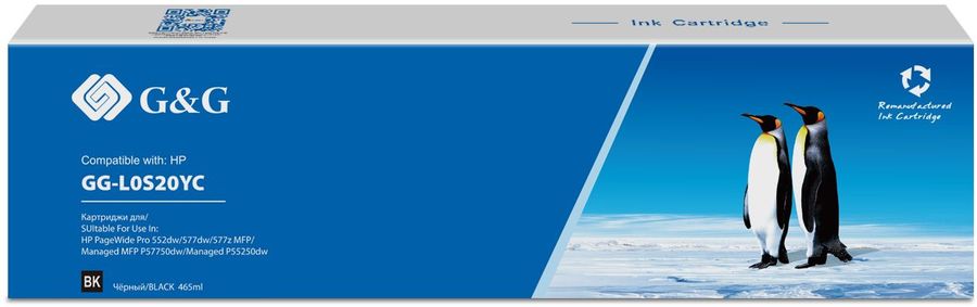 

Картридж струйный G&G GG-L0S20YC (976YC/L0S20YC), черный, совместимый, 465 мл, для HP PW Pro 5777/ 552
