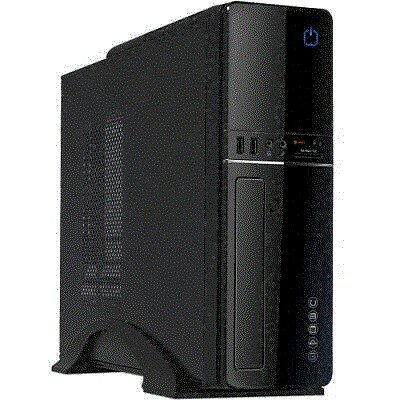 Корпус PowerCool S0507, FlexATX, Slim-Desktop, черный, 300 Вт (S0507-2-300W)
