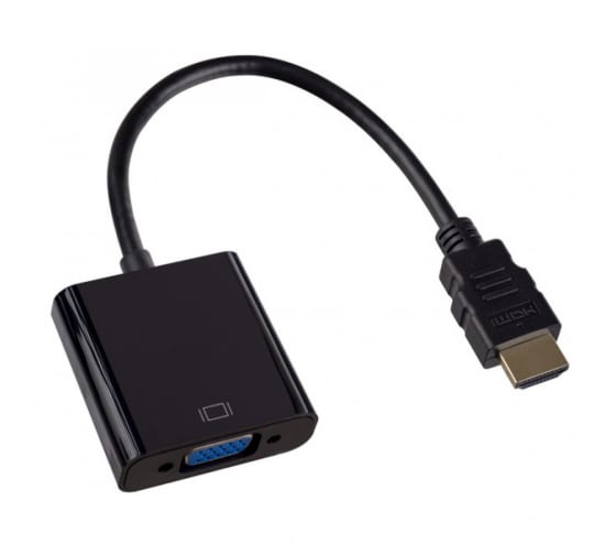 

Переходник (адаптер) HDMI(19M)-VGA(15F), черный Perfeo A7022 (A7022), A7022