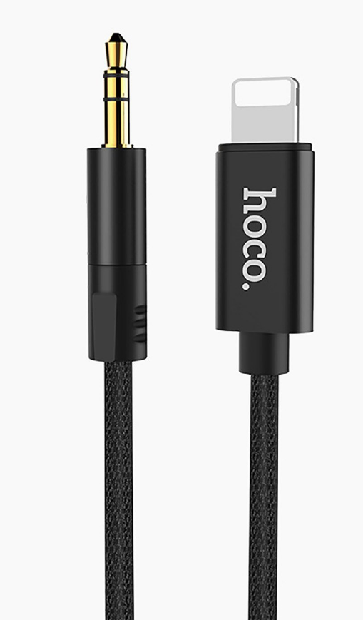 

Кабель соединительный Lightning 8-pin(M)-2xJack 3.5mm(M), 1м, черный HOCO UPA13, UPA13