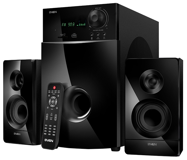 

Акустика 2.1 SVEN MS-2100, 80 Вт, USB, SD, черный, MS-2100