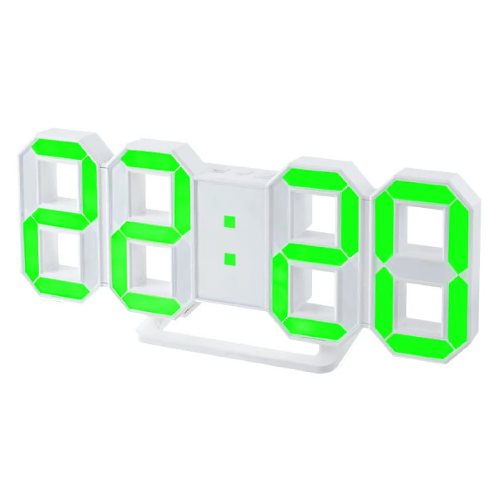 

Часы Perfeo LUMINOUS, зеленая подсветка, от USB, будильник, белый (PF-663), LUMINOUS