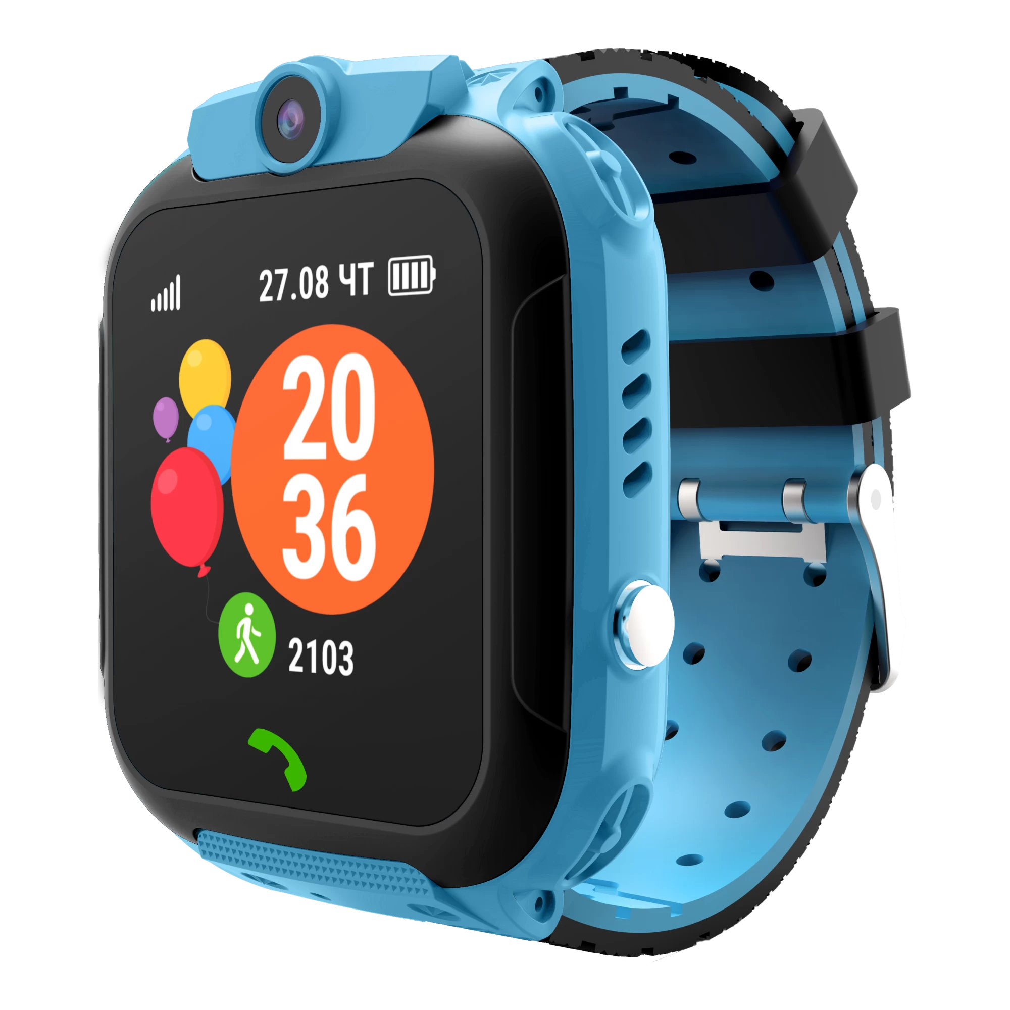 

Умные часы детские GEOZON Dune, 1.4" IPS, черный/синий (G-W23BLU), Dune