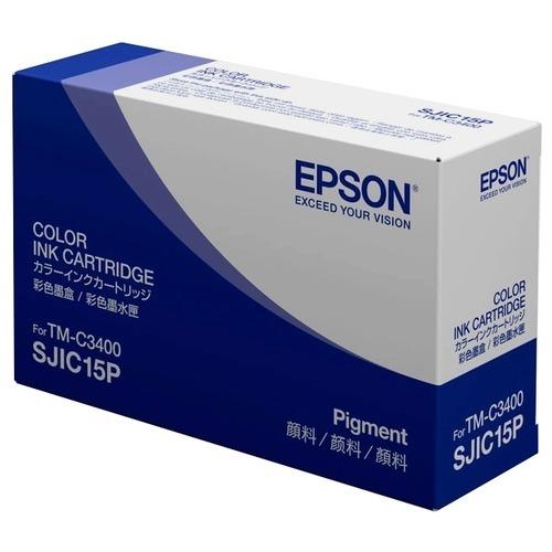 

Картридж струйный Epson SJIC15P (C33S020464), голубой, пурпурный, желтый, оригинальный для TM-C3400, SJIC15P