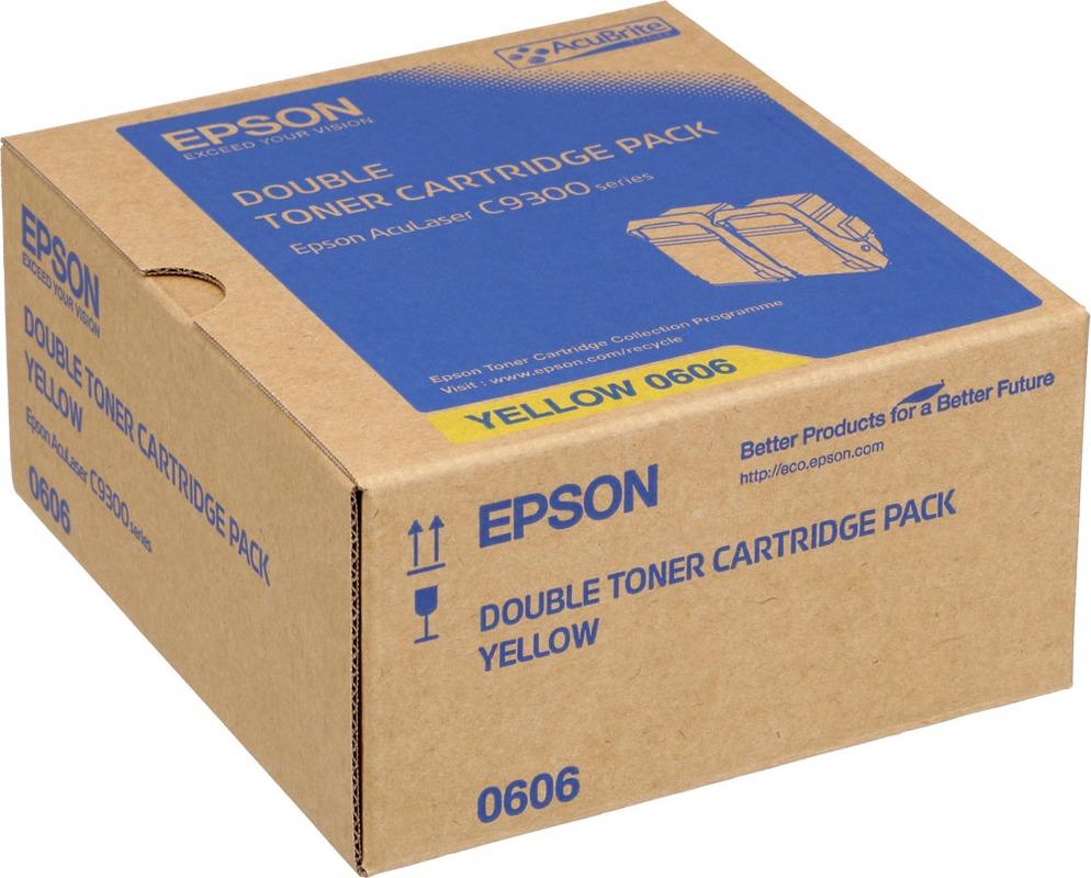 

Картридж лазерный Epson S050606/C13S050606, желтый, 2 шт. шт., 13000 страниц, оригинальный для Epson AcuLaser C9300, S050606