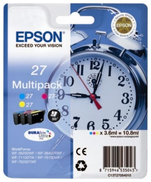 

Комплект картриджей струйный Epson T2705 ( C13T27054022), голубой, пурпурный, желтый, оригинальный, объем 10.8мл для WorkForce WF-3620, WF-3640, WF-7110, WF-7210, WF-7610, WF-7620, WF-7710, WF-7715, WF-7720, T2705