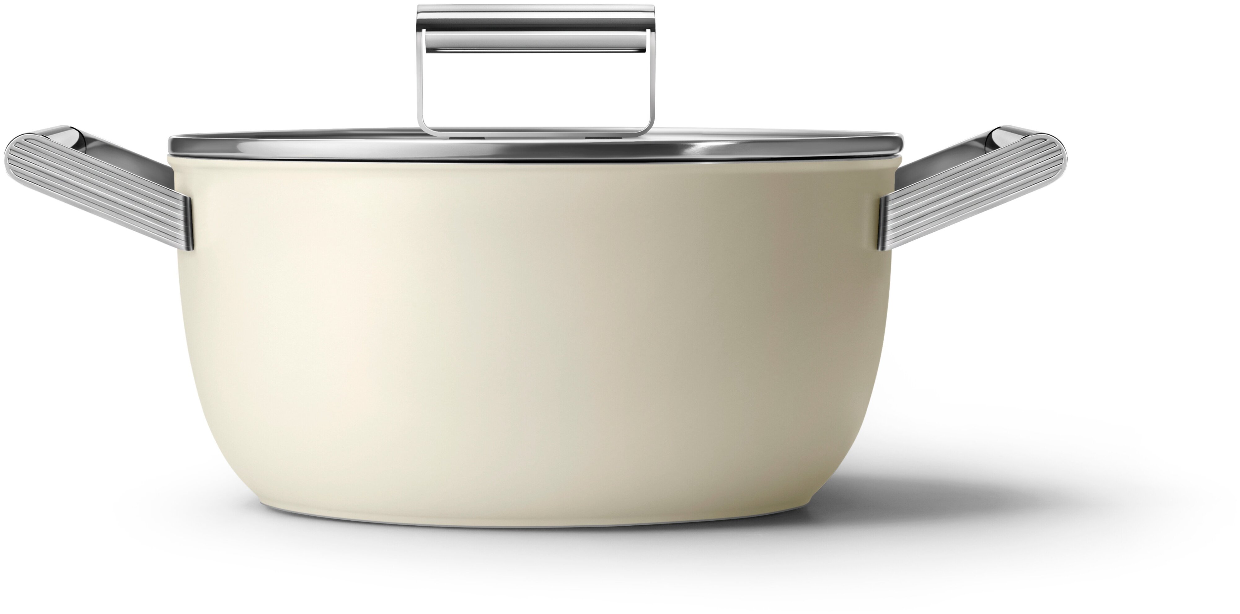 

Кастрюля SMEG 4.6л, алюминий, антипригарное покрытие, кремовый с крышкой (CKFC2411CRM), CKFC2411CRM