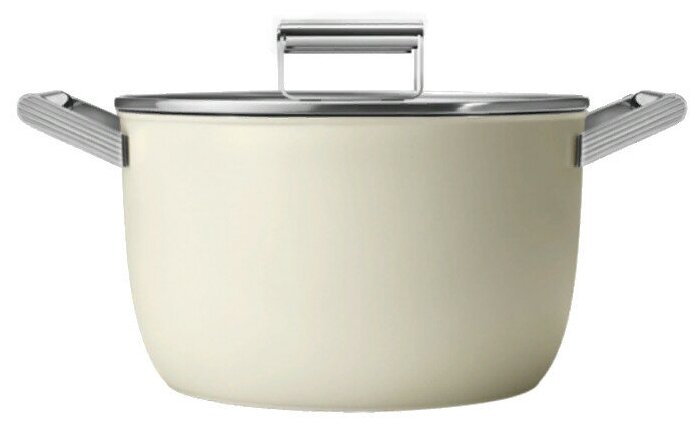 

Кастрюля SMEG 7.7л, алюминий, антипригарное покрытие, черный с крышкой (CKFC2611BLM), CKFC2611BLM