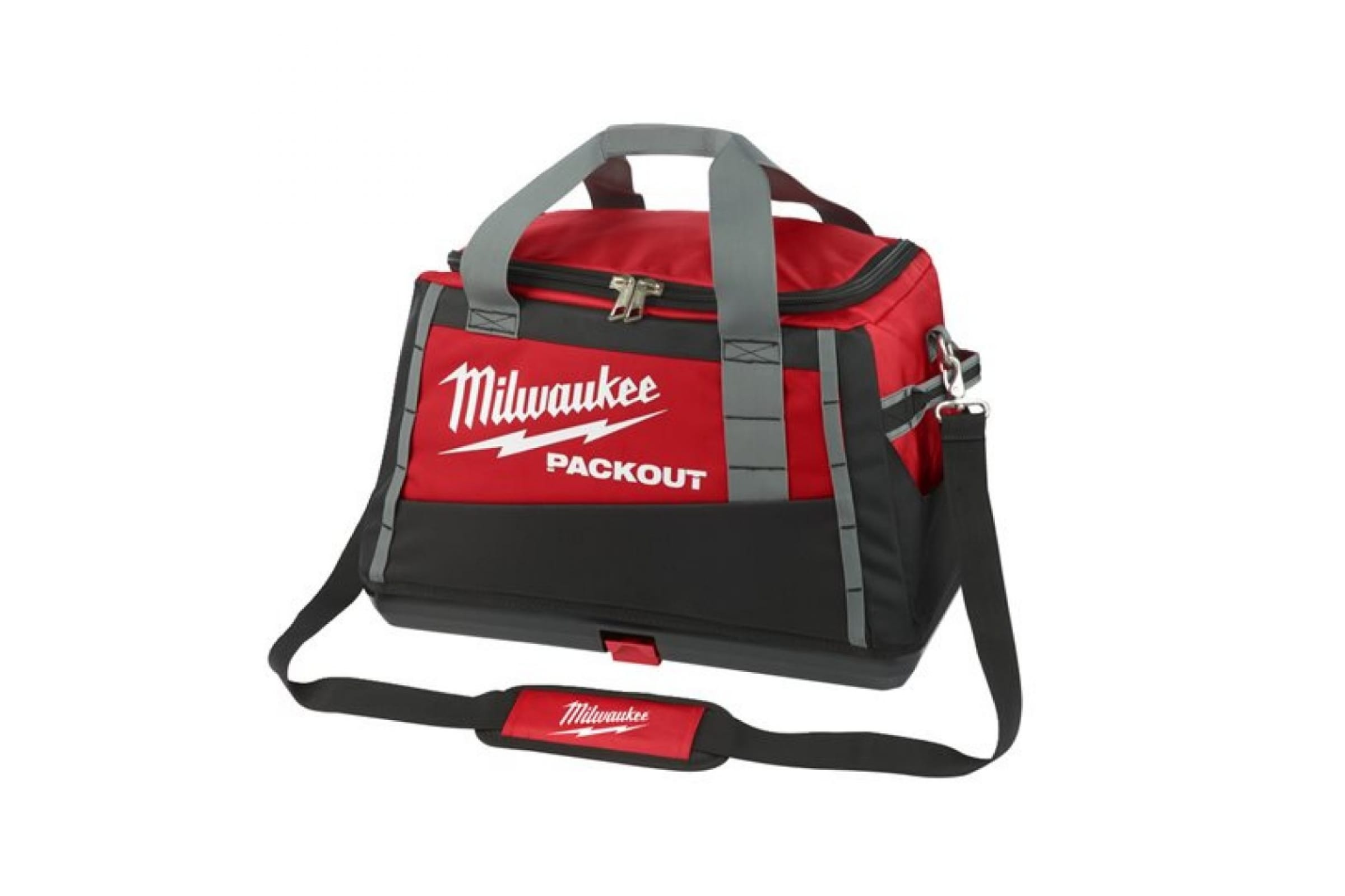 

Сумка для хранения и транспортировки инструмента Milwaukee PACKOUT 4932471067, отсеков: 4, ручка, плечевой ремень, черный/красный (16019551), 4932471067
