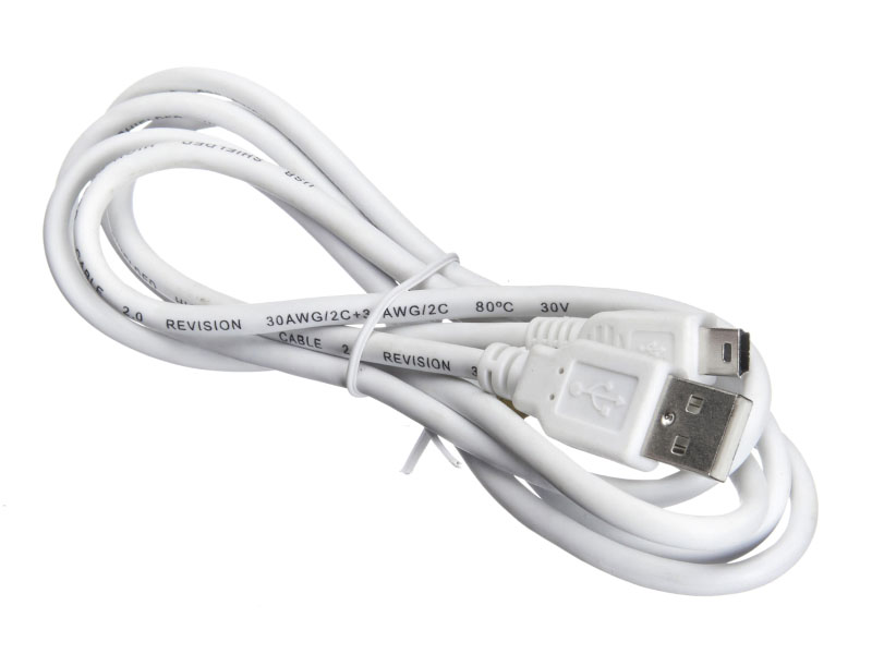 Кабель USB 2.0(Am)-Mini USB 2.0 B (m), 1.5м, белый Netko (NUSB-min-2.0AB-1.5m-pb/w)