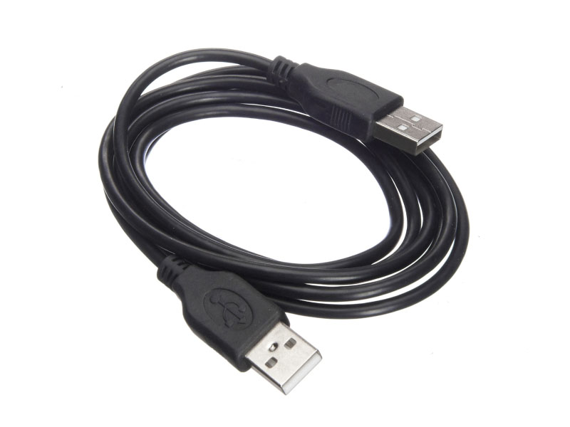 Кабель USB 1.1(Am)-USB 1.1(Am), 1.5м, черный Netko (NUSB-1.1A-1.5m-php/bl)