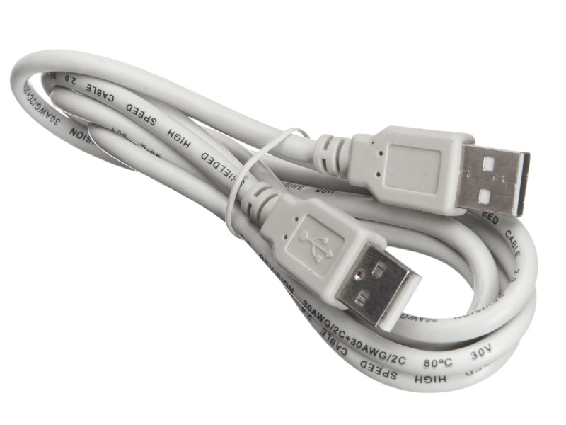 Кабель USB 2.0(Am)-USB 2.0(Am), 1.5м, серый Netko (NUSB-2.0A-1.5m-pb/gry)